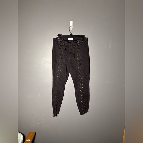 Pistola High Rise Black Lace Up Jeans Womens Size 31 - Picture 2 of 4